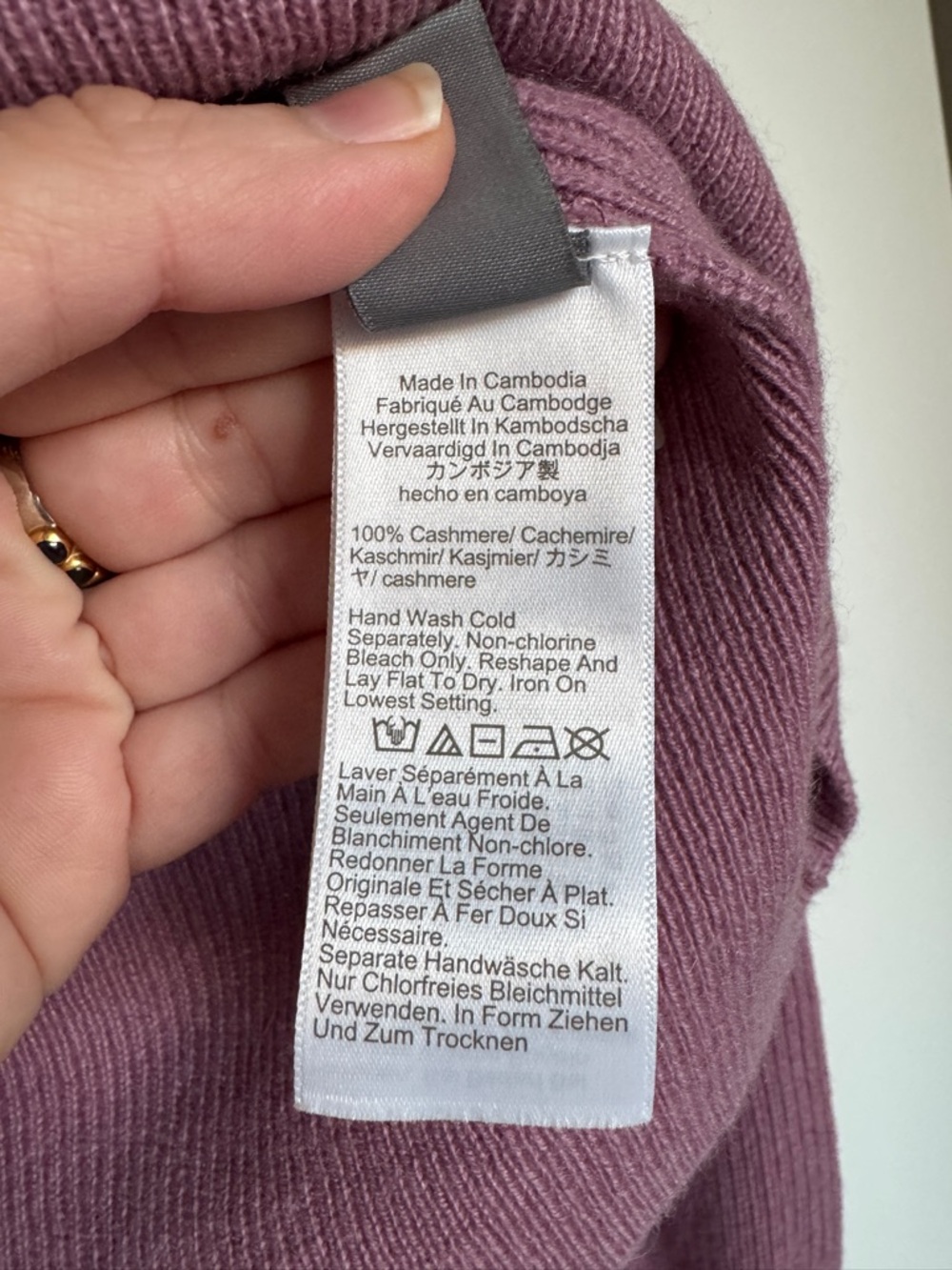 NWT! J. CREW Women’s Ribbed Cashmere Turtleneck Sweater Smoky Orchid Size Medium - Picture 9 of 11